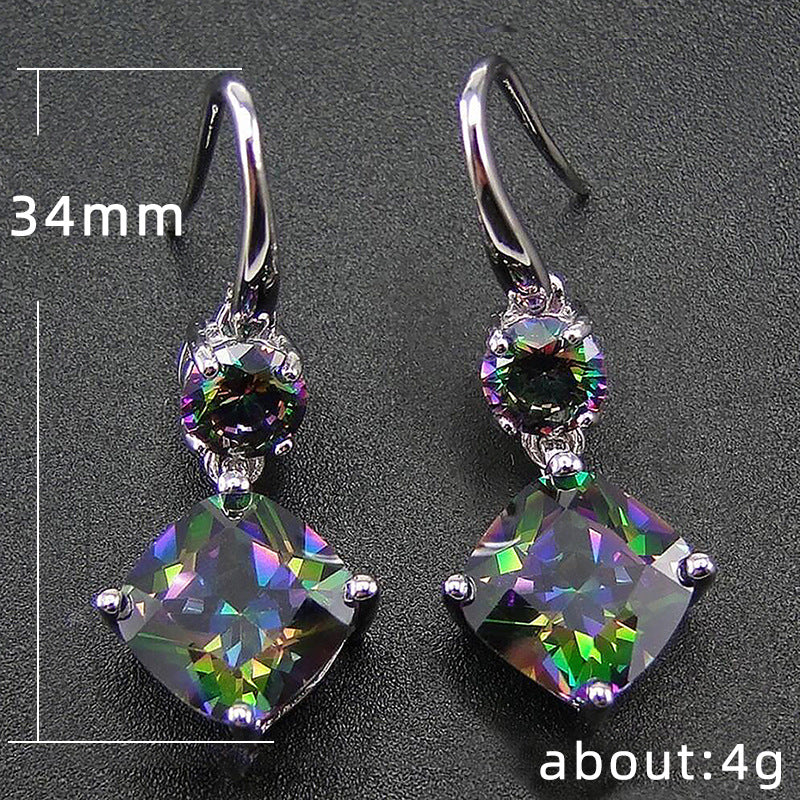 Opal Flame Earrings