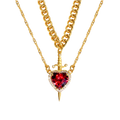 Heart & Sword Amorite Necklace