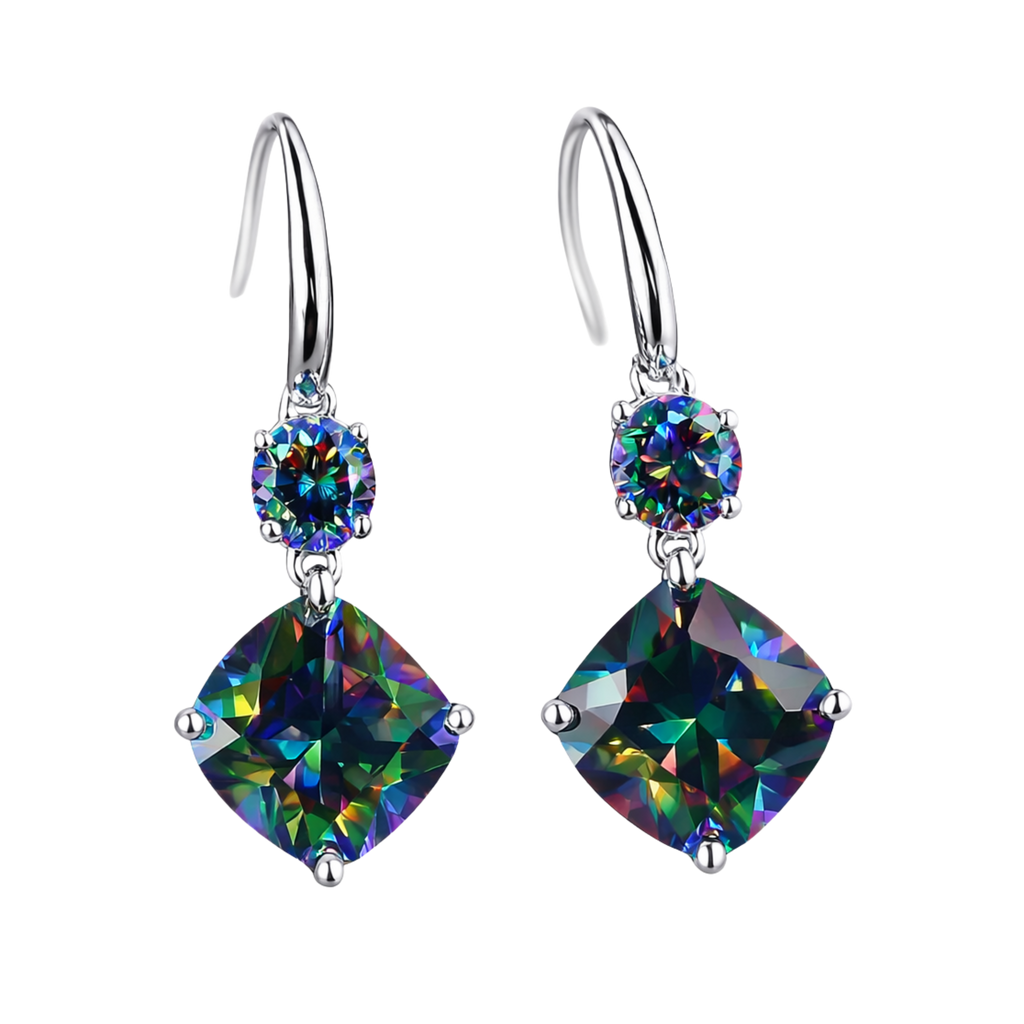 Opal Flame Earrings